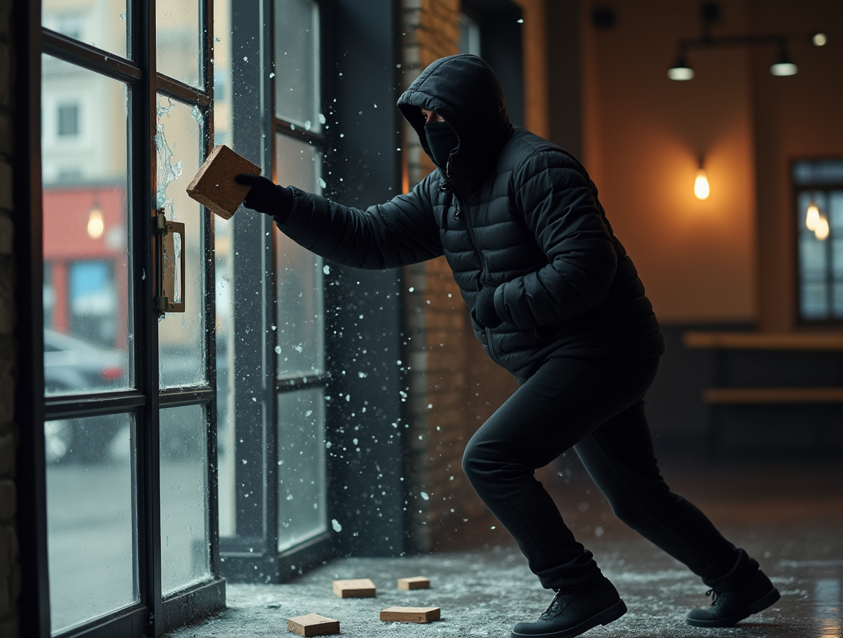broken storefront window